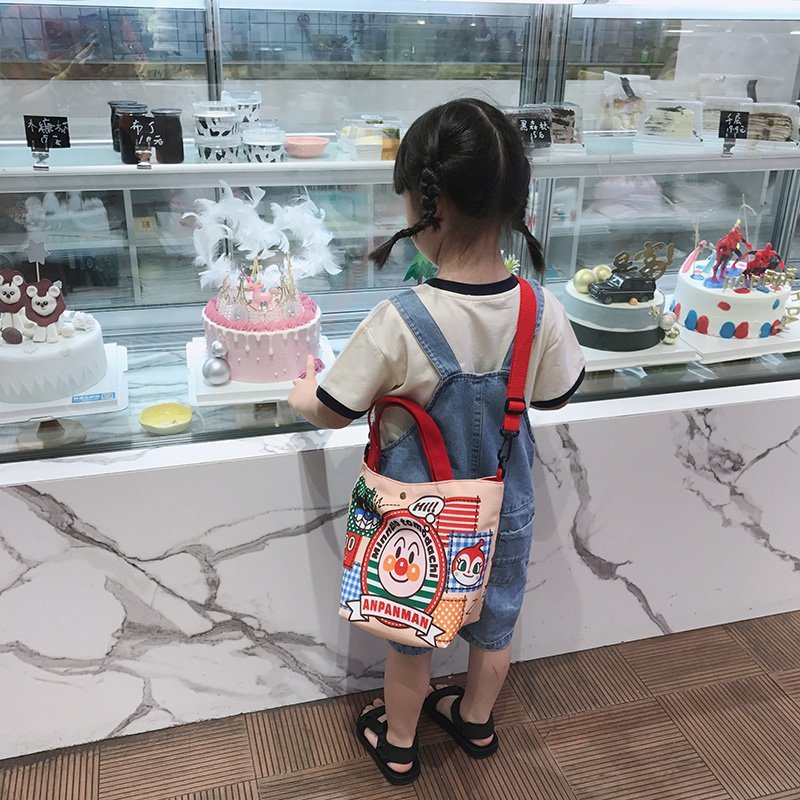 Classy Summer Canvas Reticule Cartoon Cute Children's Shoulder Bags