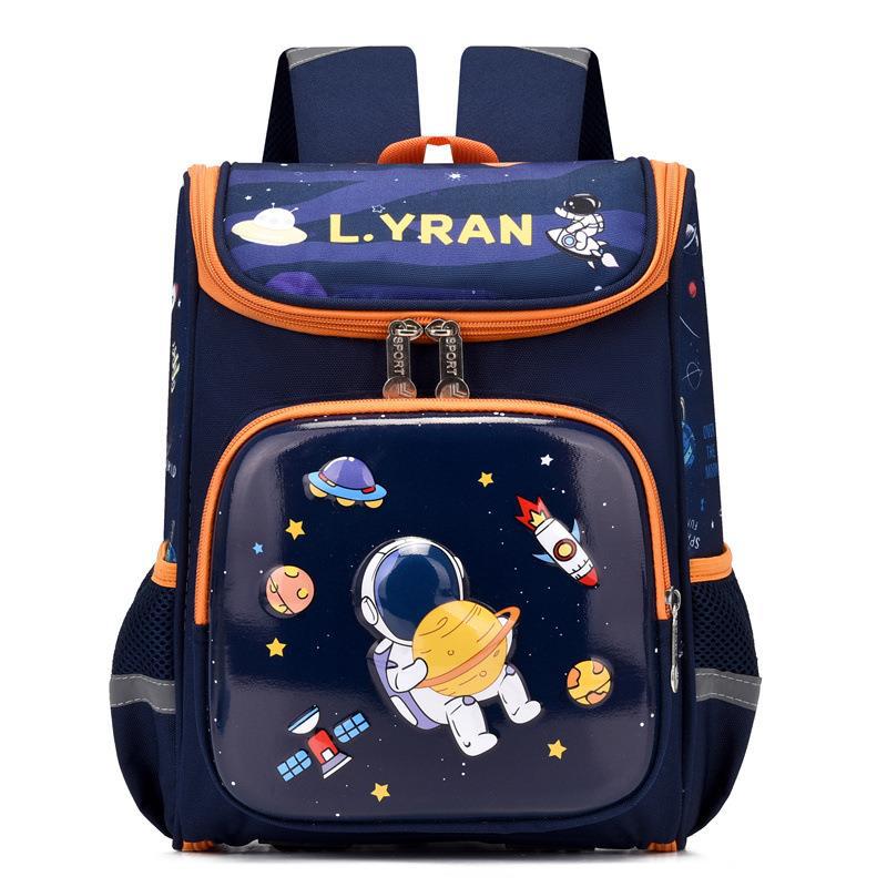 Sacs d'école maternelle tridimensionnels pour garçons, motif sirène astronaute de dessin animé de première classe pour enfants