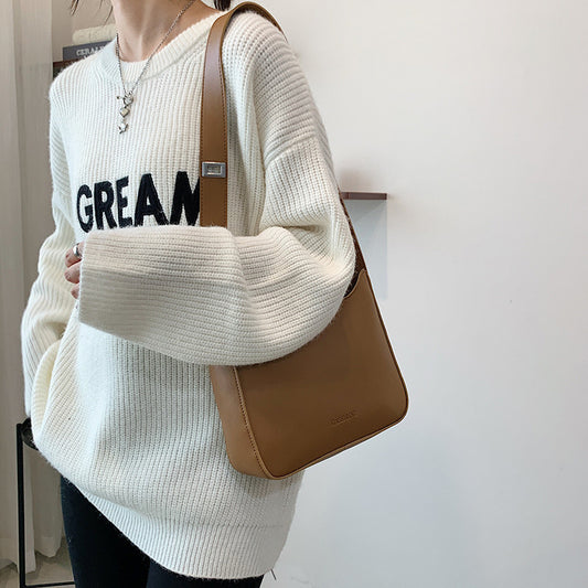 Women's Autumn Style High-grade Retro Minimalist Underarm Shoulder Bags