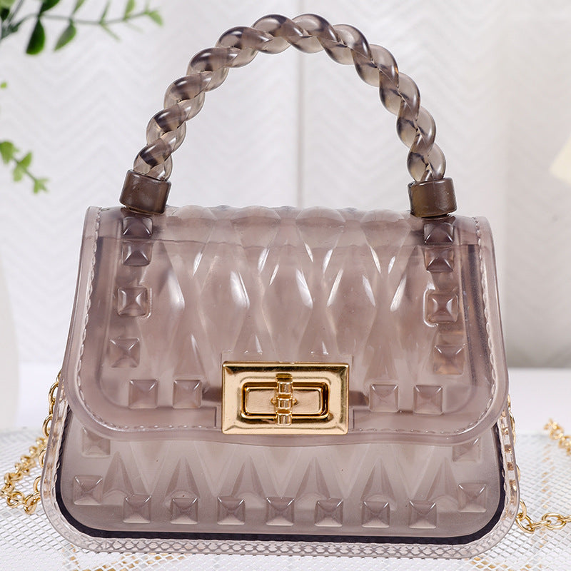 Women's Jelly Mini Rivet Small Chain Diamond Crossbody Bags