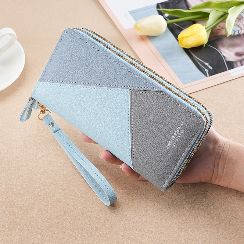 Large Capacity Double Pull Mobile Female Ladies Wallets