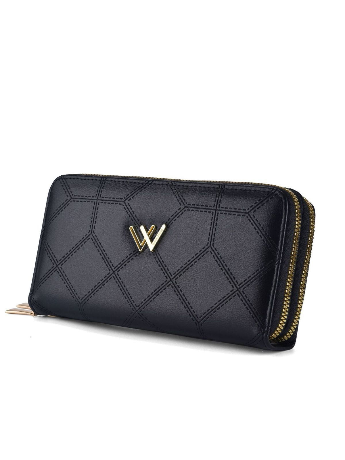 Women's Long Double Zipper Fashion Simple Mobile Ladies Wallets