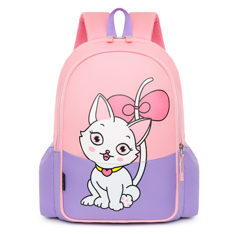 Sacs d'école pour enfants de niveau intermédiaire, motif grenouille et chaton de couleur contrastée, pour la maternelle