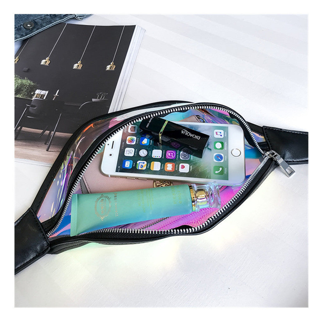 Women's Laser Waterproof Colorful Large Capacity Waist Packs