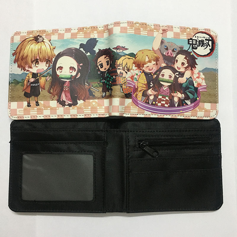 Anime Peripheral Ghost Blade Extinction Cartoon Printed Character Ladies Wallets