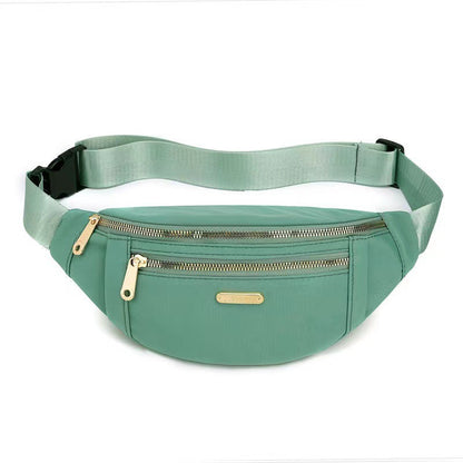 Women's Korean Style Large Capacity Nylon Cloth Leisure Waist Packs