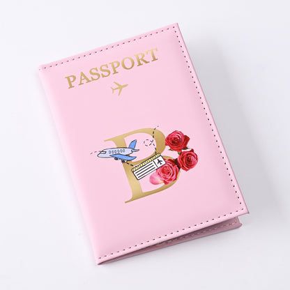 Étui pour passeport en cuir au design de lettre cool