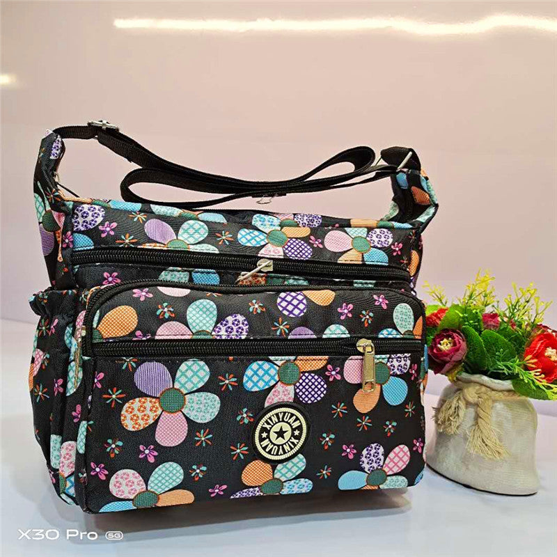 Women's Popular Flower Cloth Oxford Canvas Crossbody Bags