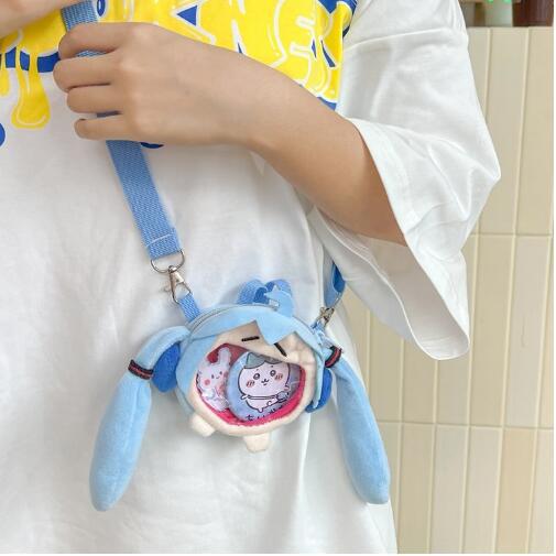 Women's Cute Doll Cartoon Plush Big Mouth Bags