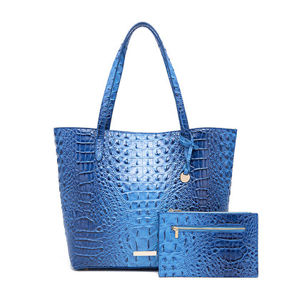 Sac à main fourre-tout pour femme motif crocodile rétro Brahmin