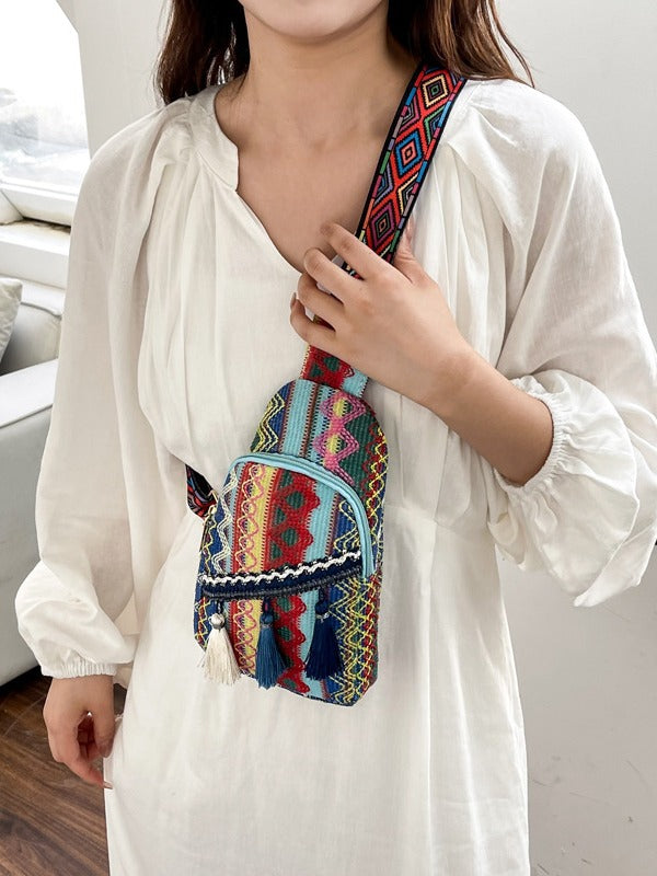 Ethnic Style Tassel Fashion Simple Trendy Waist Packs