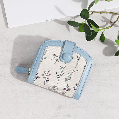 Women's Green Shivering Simple Cute Zipper Bond Ladies Wallets