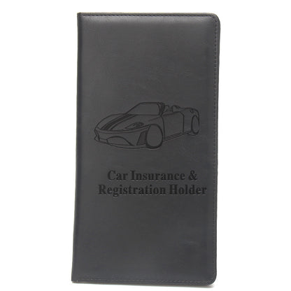 Pochette de protection pour permis de conduire en cuir avec motif pour carte d'assurance automobile