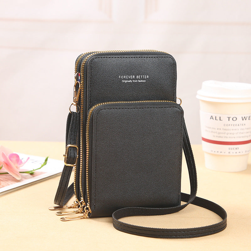 Women's Large Capacity Solid Color Fashion Simple Touch Phone Bags