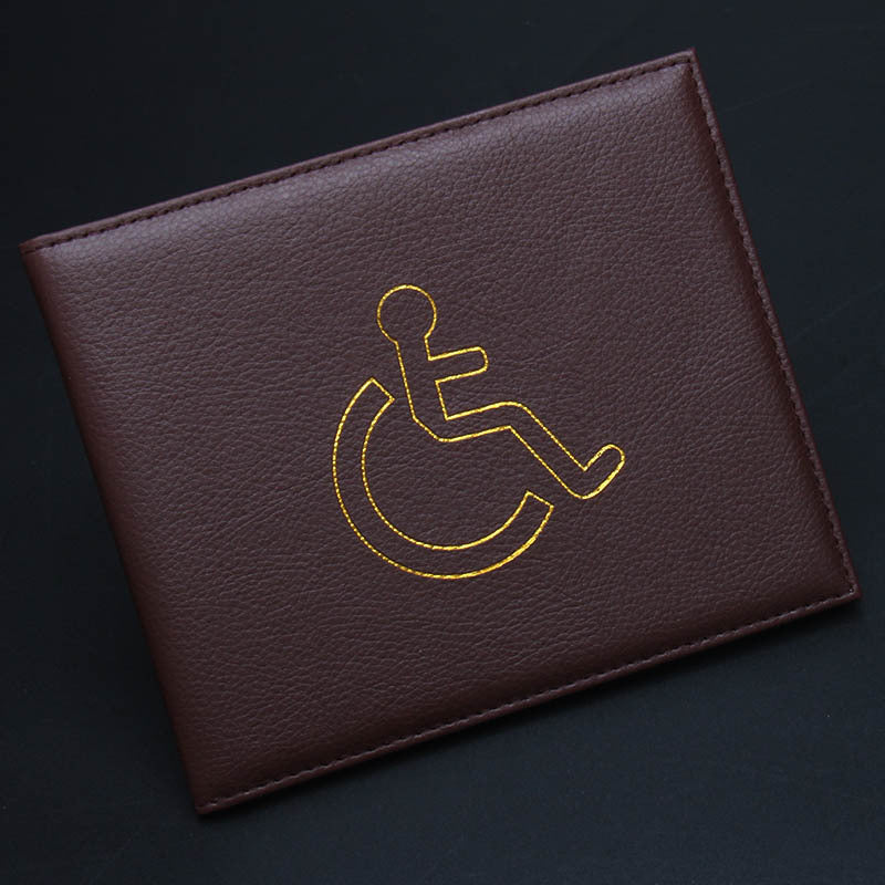 British Disability Permit Parking Protection Leather Card Holder