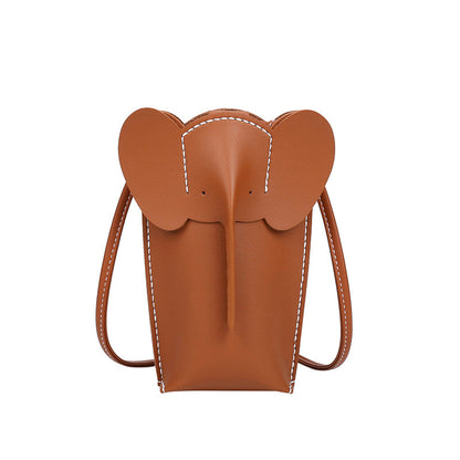 Cute Elephant Mobile Solid Color Fresh Crossbody Bags