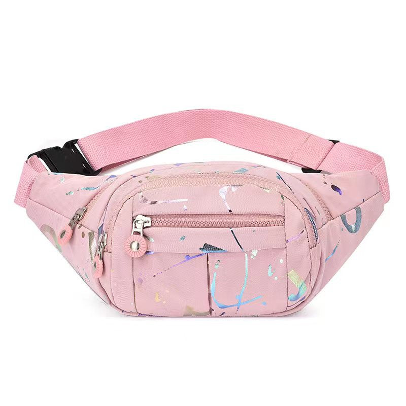 Cloth Multilayer Fashion Bronzing Bright Leather Waist Packs