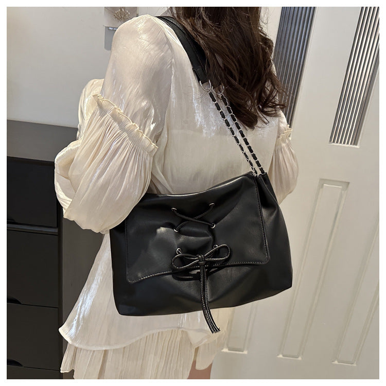 Color String Female Fashion Large Capacity Shoulder Bags