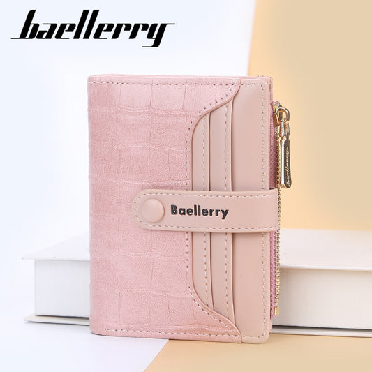 Women's Short Korean Style Stone Pattern Fashion Hasp Ladies Wallets