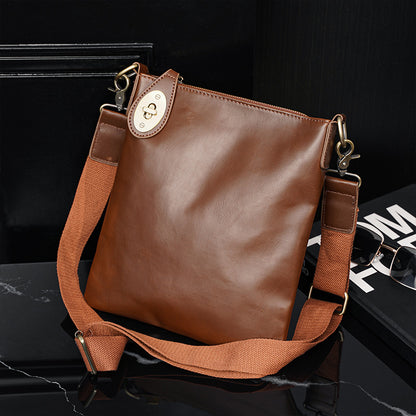 Men's Free Korean Fashion Simplicity Retro Leather Men's Messenger Bags