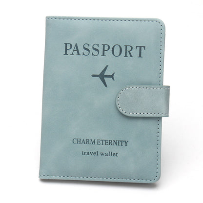 Pochette pour passeport magnétique à plusieurs compartiments en cuir pour carte d'identité