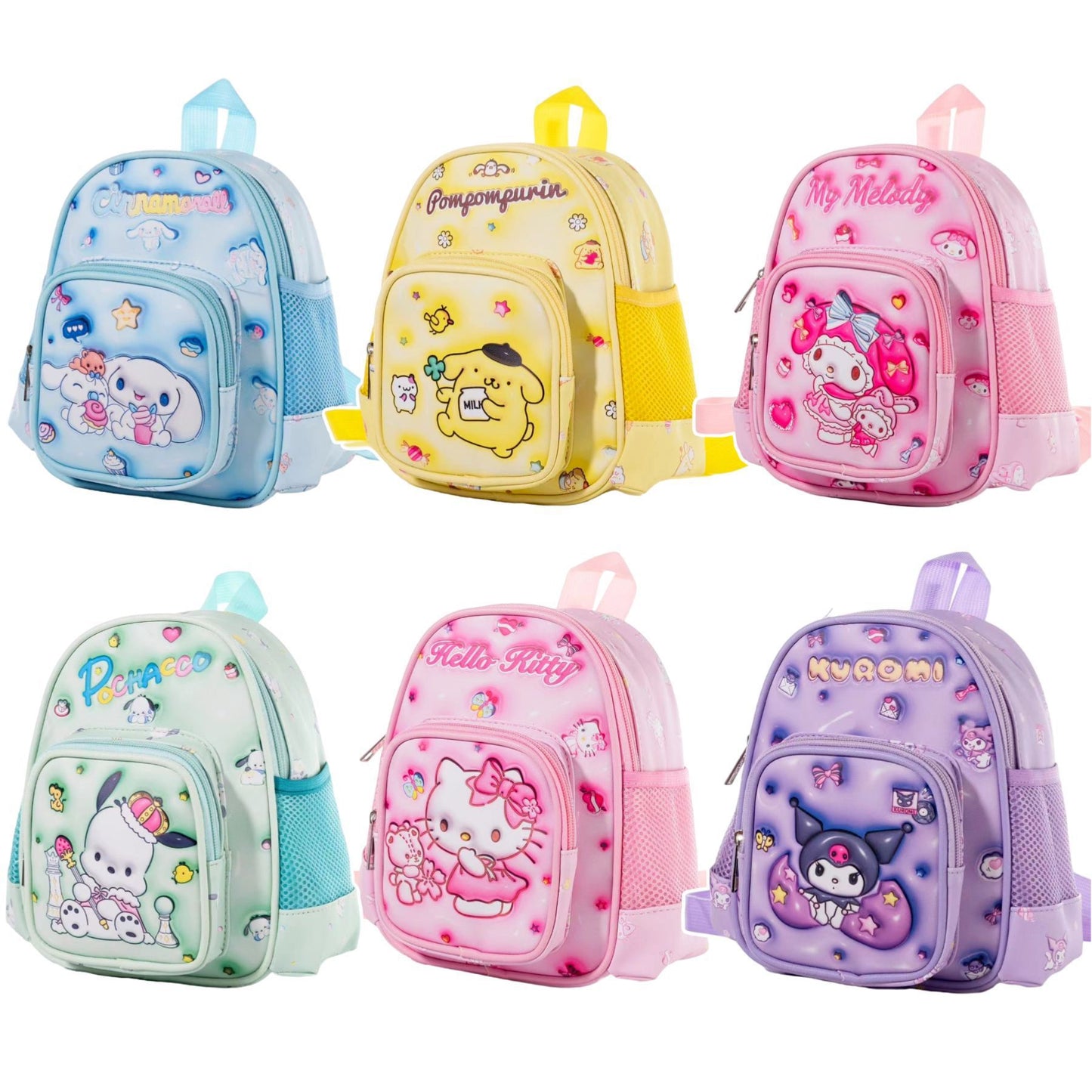 Sacs d'école maternelle en cuir imperméables pour enfants avec dessin animé Clow Melody