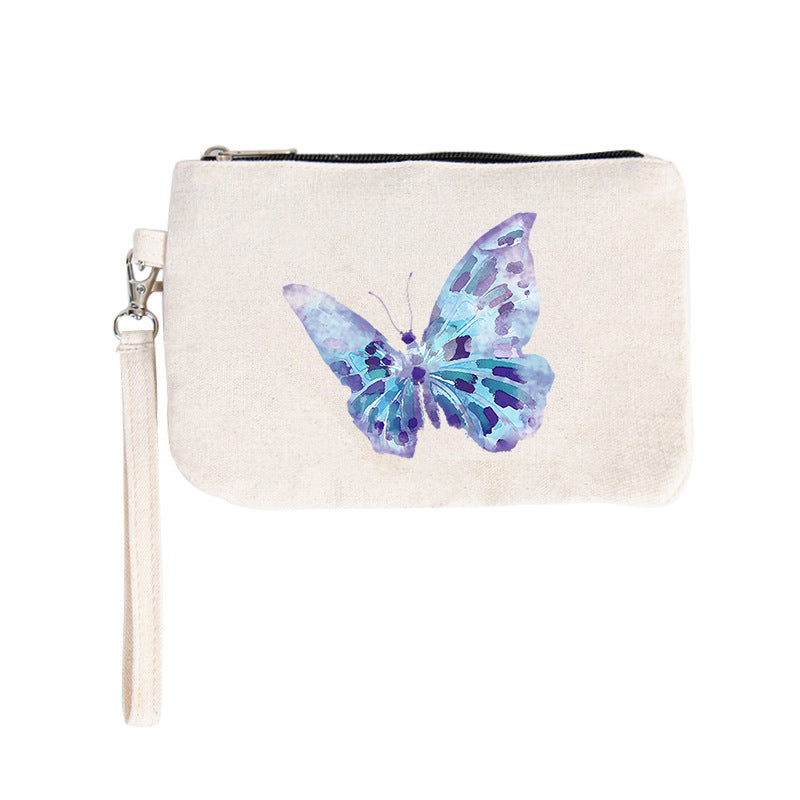 Canvas Printing Hand Portable Mobile Zipper Purses