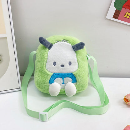 Sac à bandoulière pour enfants avec poupée à griffes et jouet de dessin animé mignon