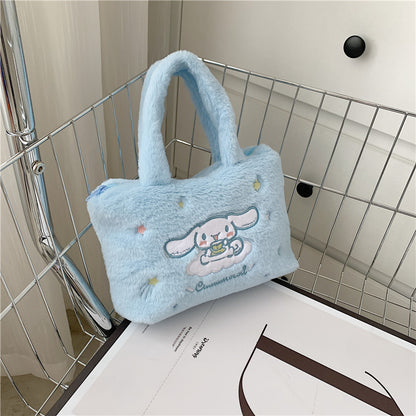 Women's Plush Clow Make-up Cute Birthday Gift Crossbody Bags