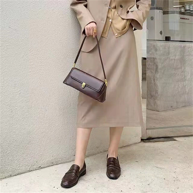 Women's Retro Minority Design High-grade Solid Color Bags