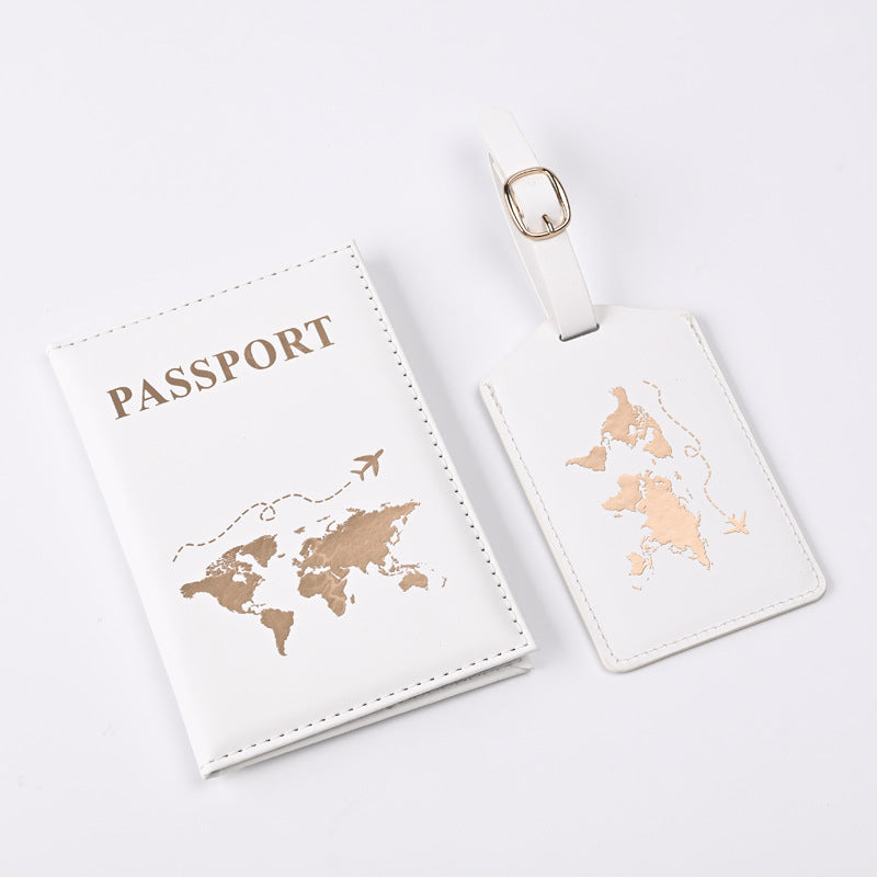 Paquet d'étiquettes d'identification pour couverture de passeport bronzante Trend Map