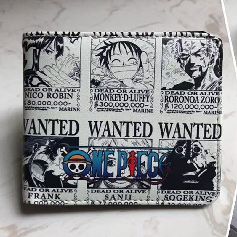 Anime One Piece Short Unisex Leather Ladies Wallets