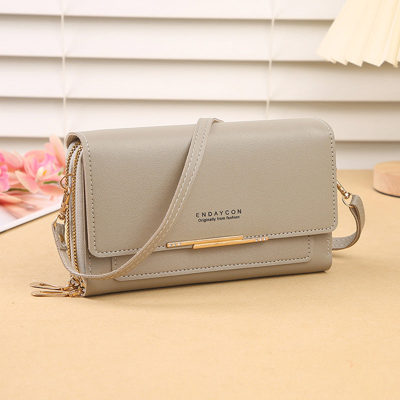 Women's Fashion New Korean Mid-length Clutch Phone Bags