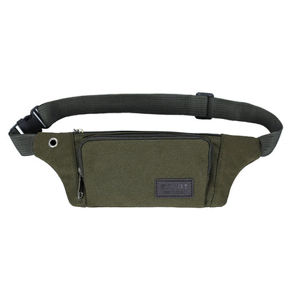 Men's Thick Canvas Mobile Large Capacity Business Men's Waist Packs