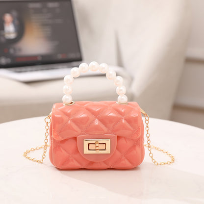 Elegant Jelly Cute Princess Style Pearl Crossbody Bags