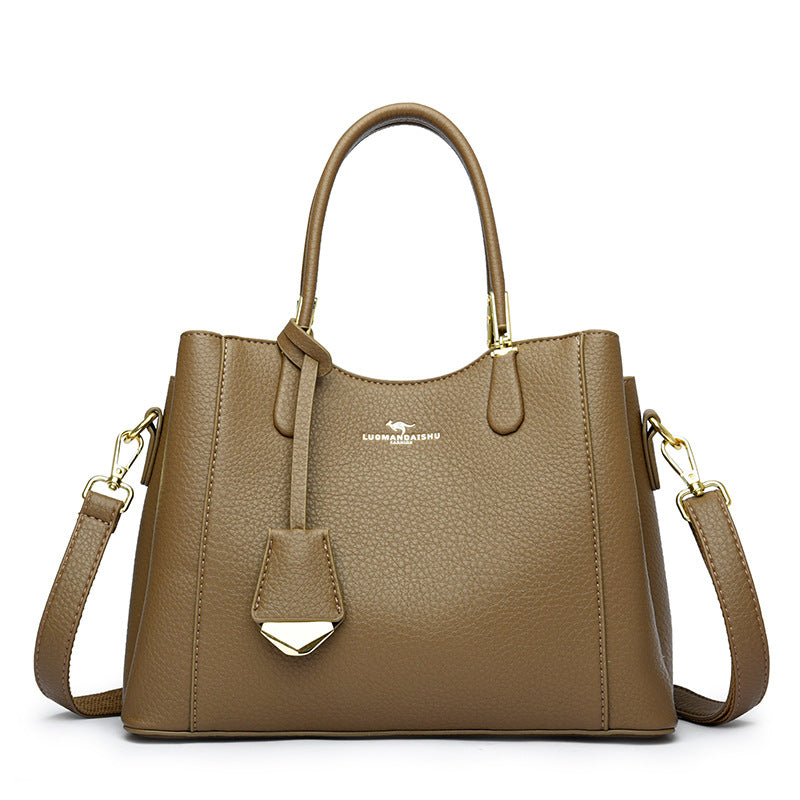 Women's Stylish Mom Fashion Soft Leather Handbags