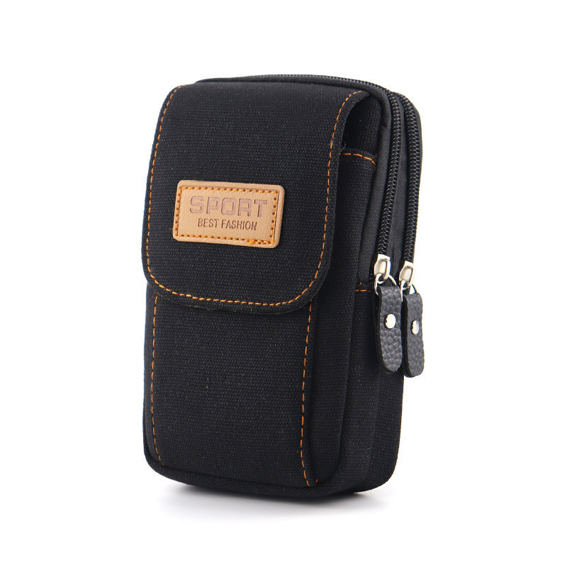 Men's Comfortable Mobile Cell Canvas Pannier Phone Bags