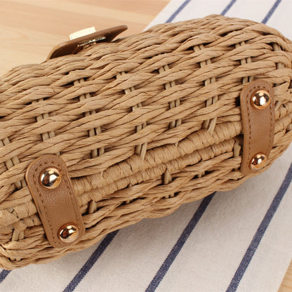 Style Woven Niche Western Straw Seaside Crossbody Bags