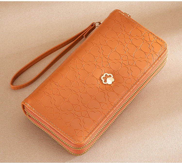 Women's Long Double Zipper Mobile Mini Ladies Wallets