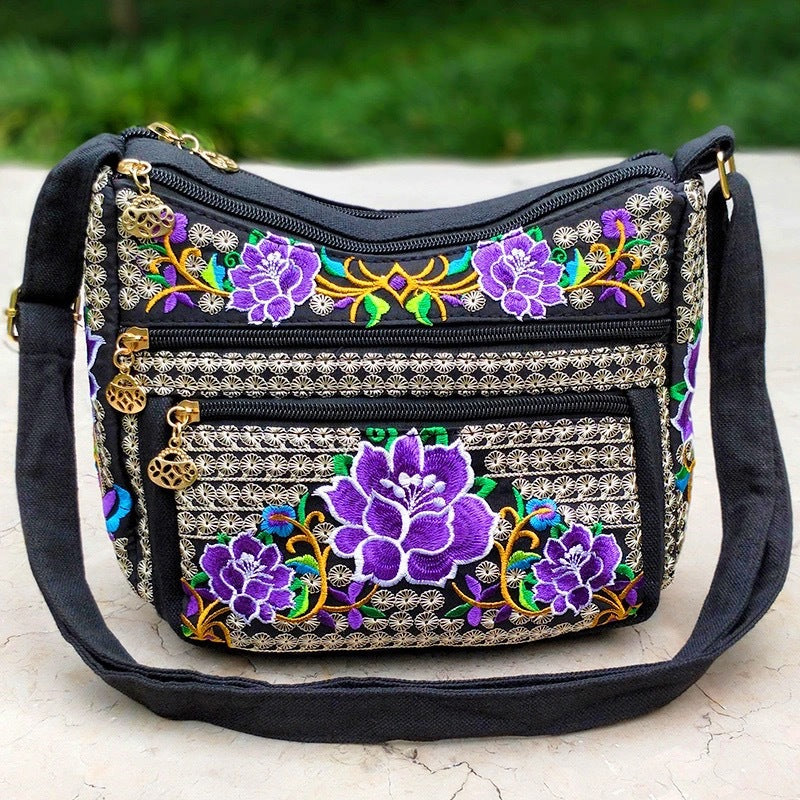 Women's Yunnan National Style Embroidered Full Embroidery Crossbody Bags