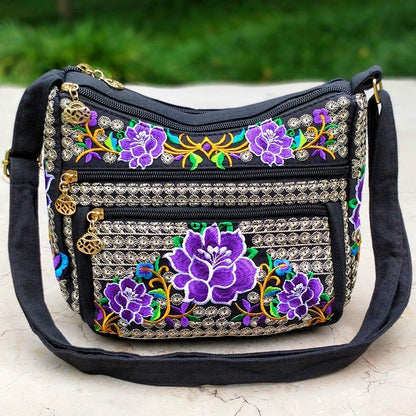 Women's Yunnan National Style Embroidered Full Embroidery Crossbody Bags