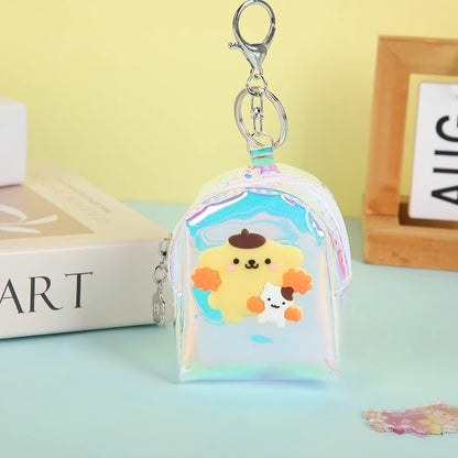 National Fashion Heart Transparent Jelly Portable Children's Coin Purse