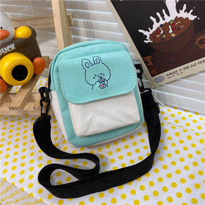 Canvas Female Summer Korean Style Cute Crossbody Bags