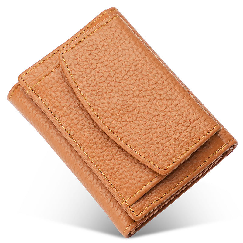 Glamorous Women's Graceful Cowhide Short Leather Ladies Wallets