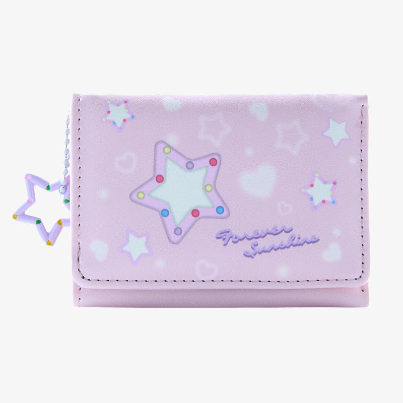 Women's Small Pattern Short Multifunctional Cartoon Change Ladies Wallets