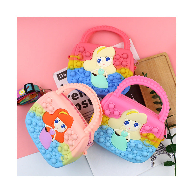 Killer Pioneer Cartoon Color Silicone Portable Children's Coin Purse