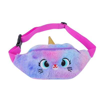 Charmant cadeau petit licorne poilue mignon sacs banane pour enfants