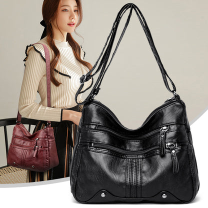 Women's Female Lady Soft Leather Mother Crossbody Bags