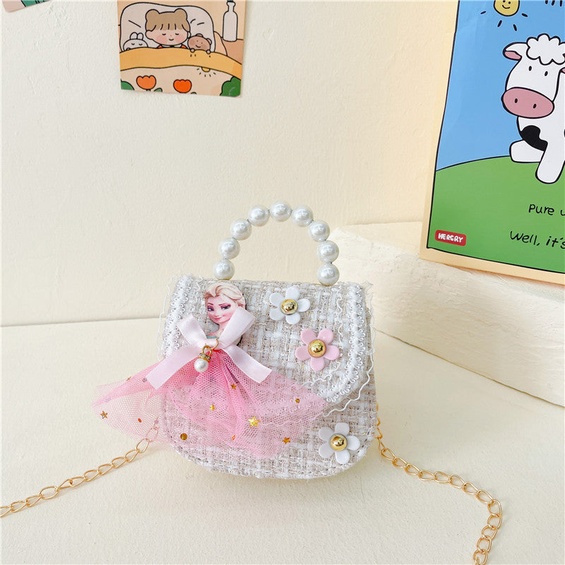 Children's Cute Small Woolen Fashionable Princess National Children's Shoulder Bags