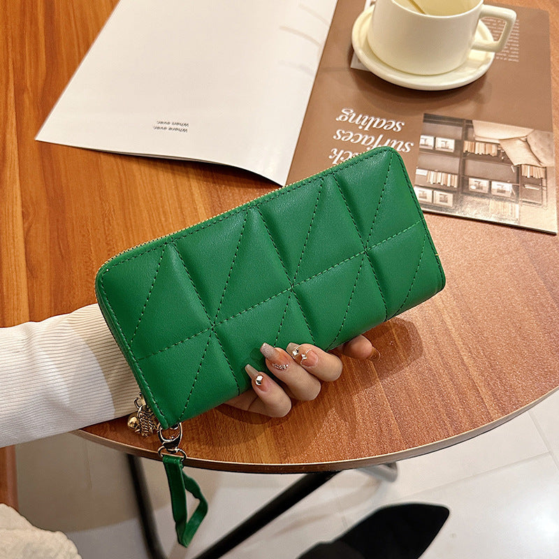 Women's Rhombus For Long Fashion Zipper Lady's Ladies Wallets